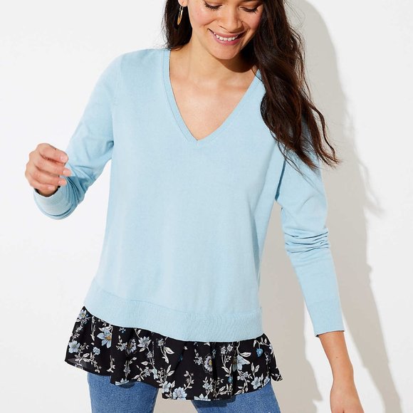 LOFT Sweaters - LOFT | Mixed Media Sweater